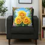 Yellow Rose Pillow Home Decor