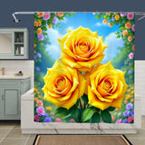 Yellow Rose Shower Curtain Home Decor