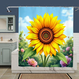 Yellow Sunflower Shower Curtain Home Decor