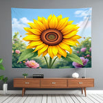Yellow Sunflower Tapestry Home Decor