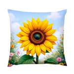 Yellow Sunflower Throw Pillows