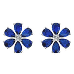 Flower Sapphire Earrings