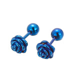 Blue Rose Earrings