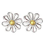 Silver Daisy Stud Earrings