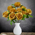 Artificial Gold Rose Bouquet