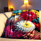 Chrysanthemum Throw Blanket