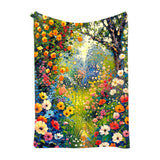 Floral Garden Throw Blanket