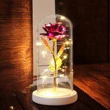 Glass Rose Lamp