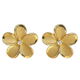 Gold Plumeria Earrings