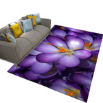 Purple Floral Area Rug