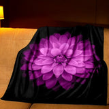 Purple Lotus Throw Blanket