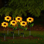 Solar Sunflower Garden Light