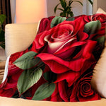 3d Rose Throw Blanket