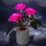 Pink Led Rose Flower Table Lamp