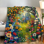 Flower Garden Throw Blanket