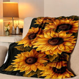 Sunflower Yellow Throw Blanket