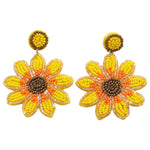 Sunflower Beaded Earrings