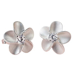 Plumeria Stud Earrings (Silver)