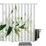 White Flower Shower Curtain